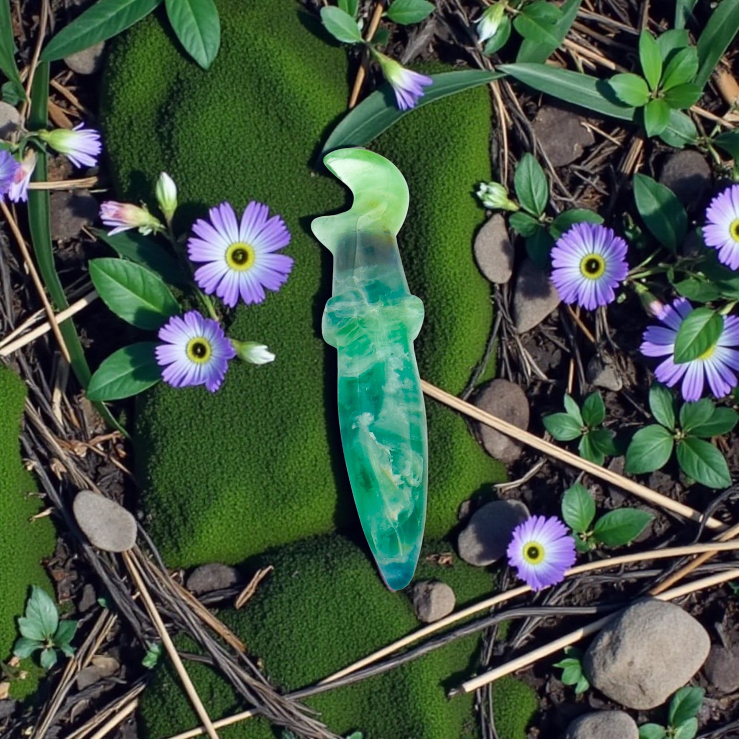 Crystal Moon Knifeshaped Wand