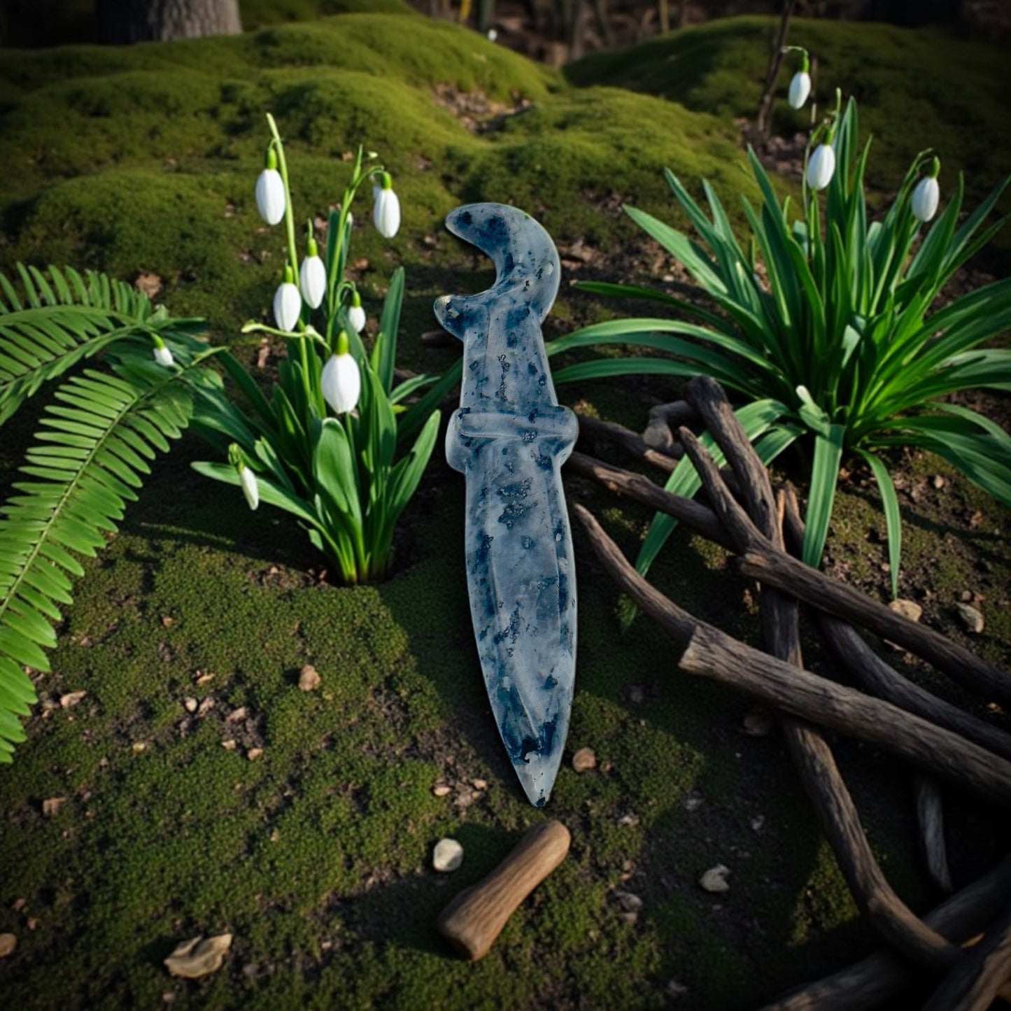 Crystal Moon Knifeshaped Wand