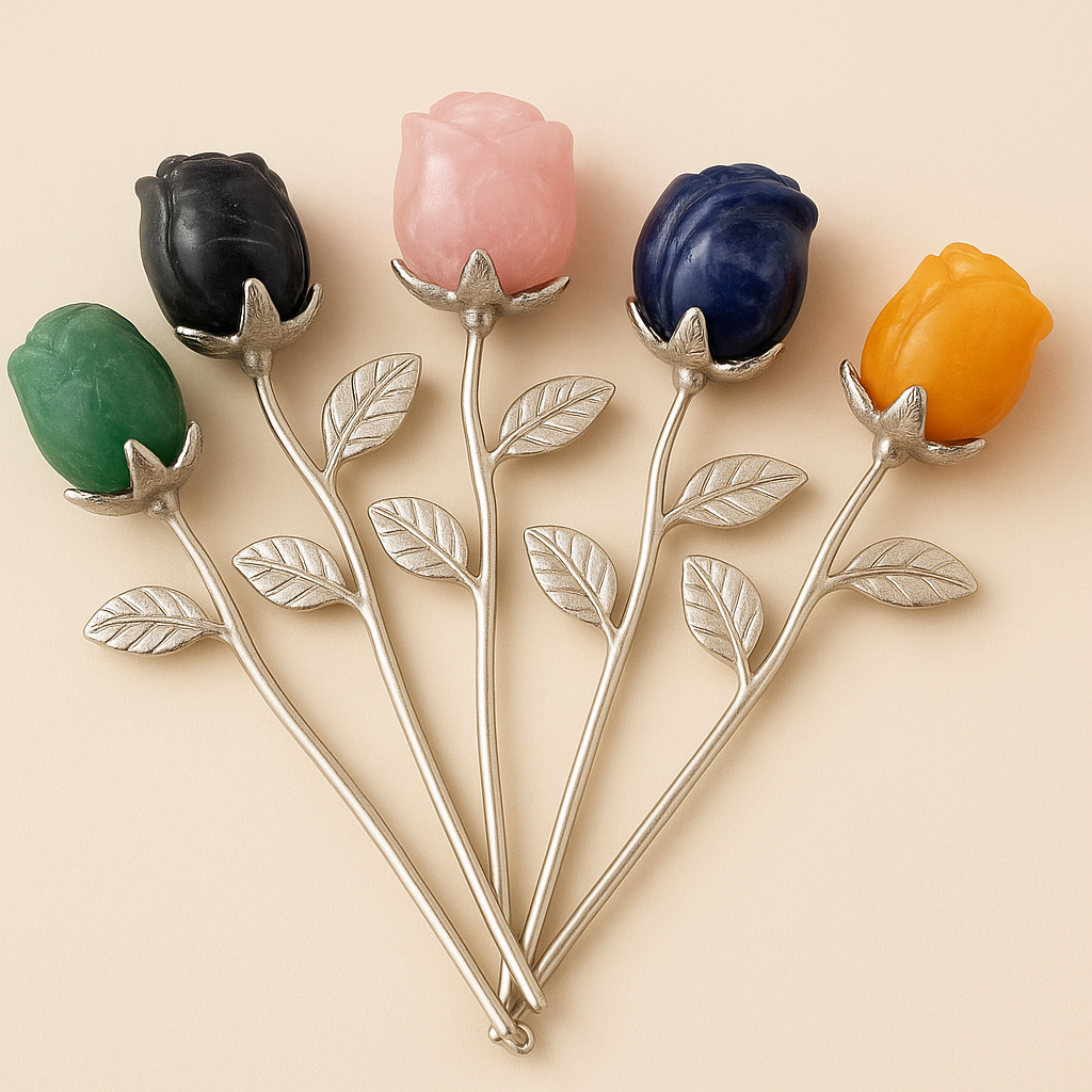 Crystal Rose Flower Ornament