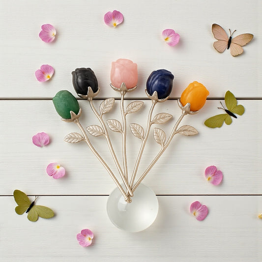 Crystal Rose Flower Ornament