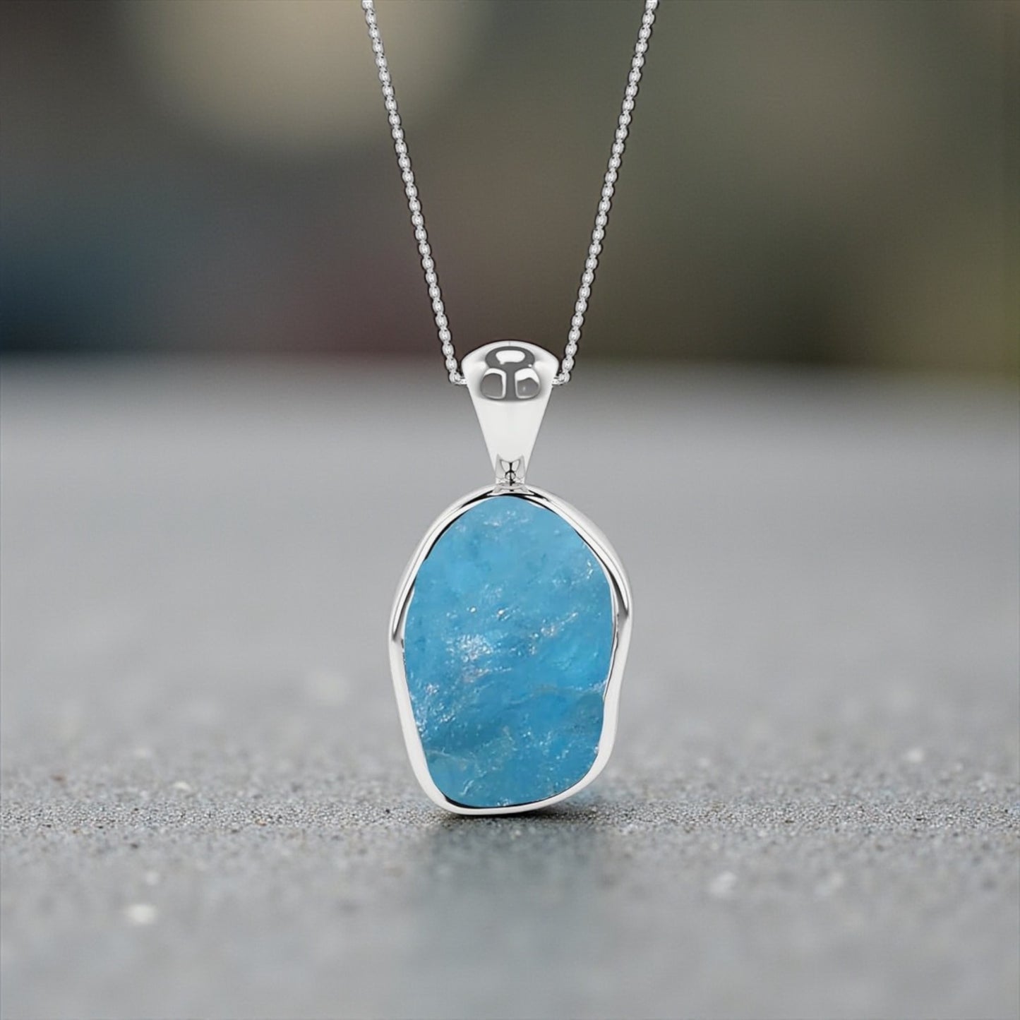 Natural Raw Gemstones Pendant Necklace