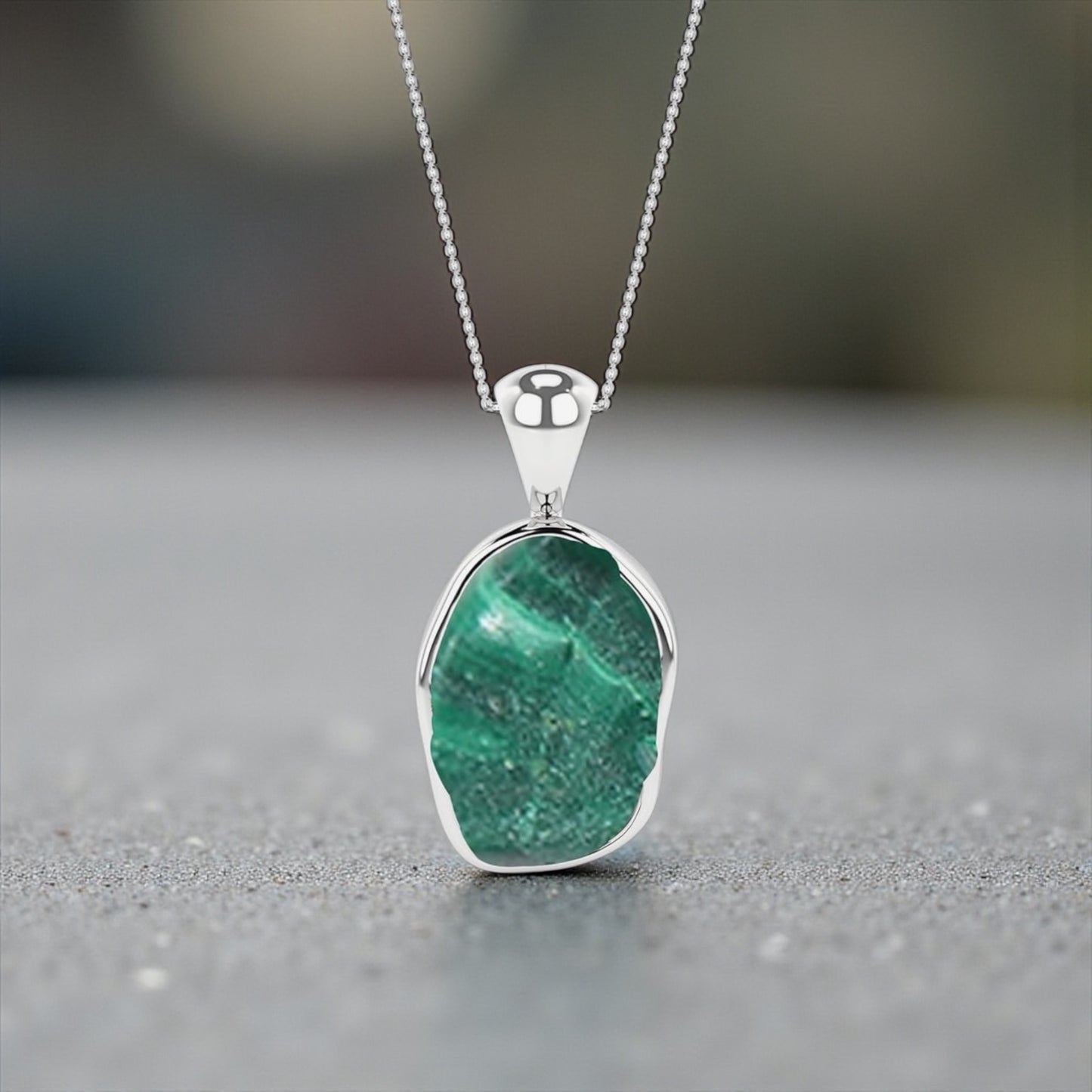 Natural Raw Gemstones Pendant Necklace