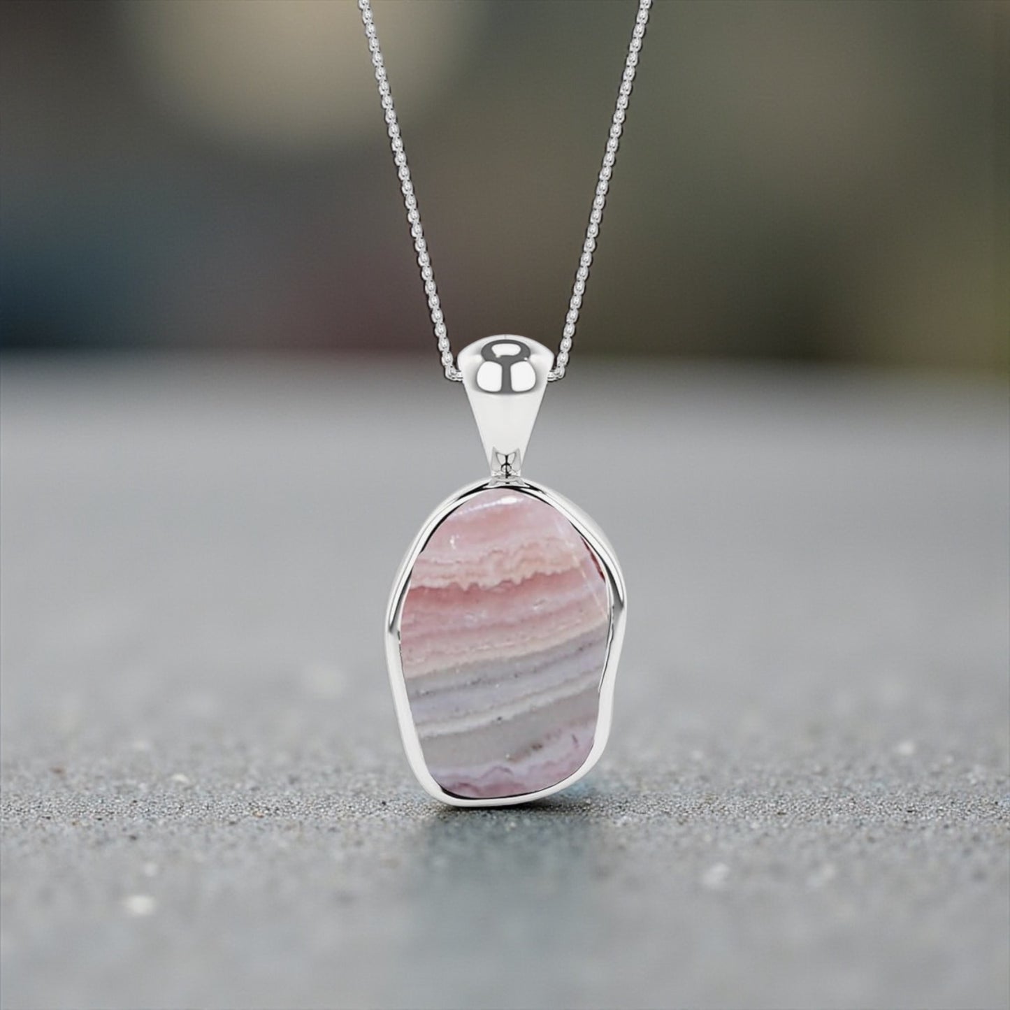 Natural Raw Gemstones Pendant Necklace