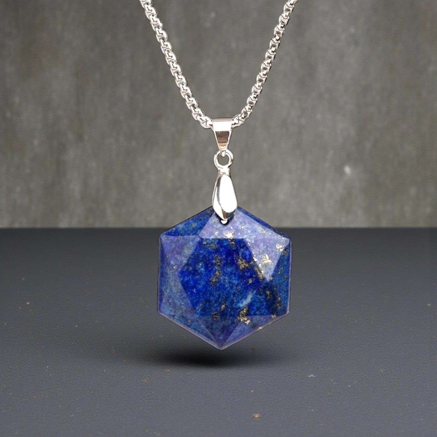 Hexagon Crystal Pendant Necklace