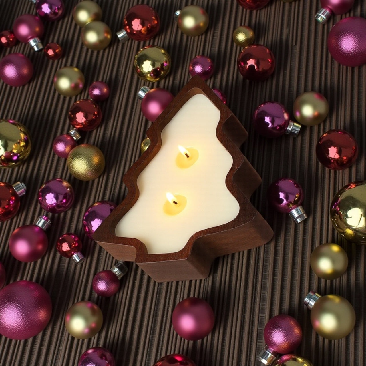 Christmas Wishes Tree Shaped Soy Candle