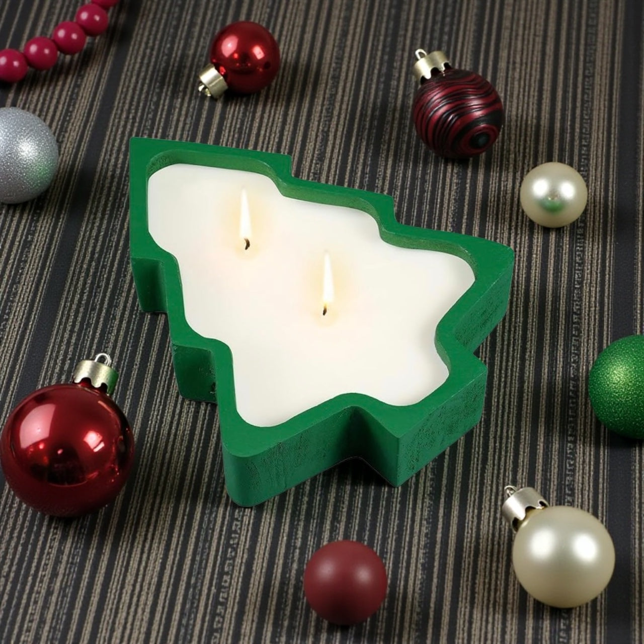 Christmas Wishes Tree Shaped Soy Candle