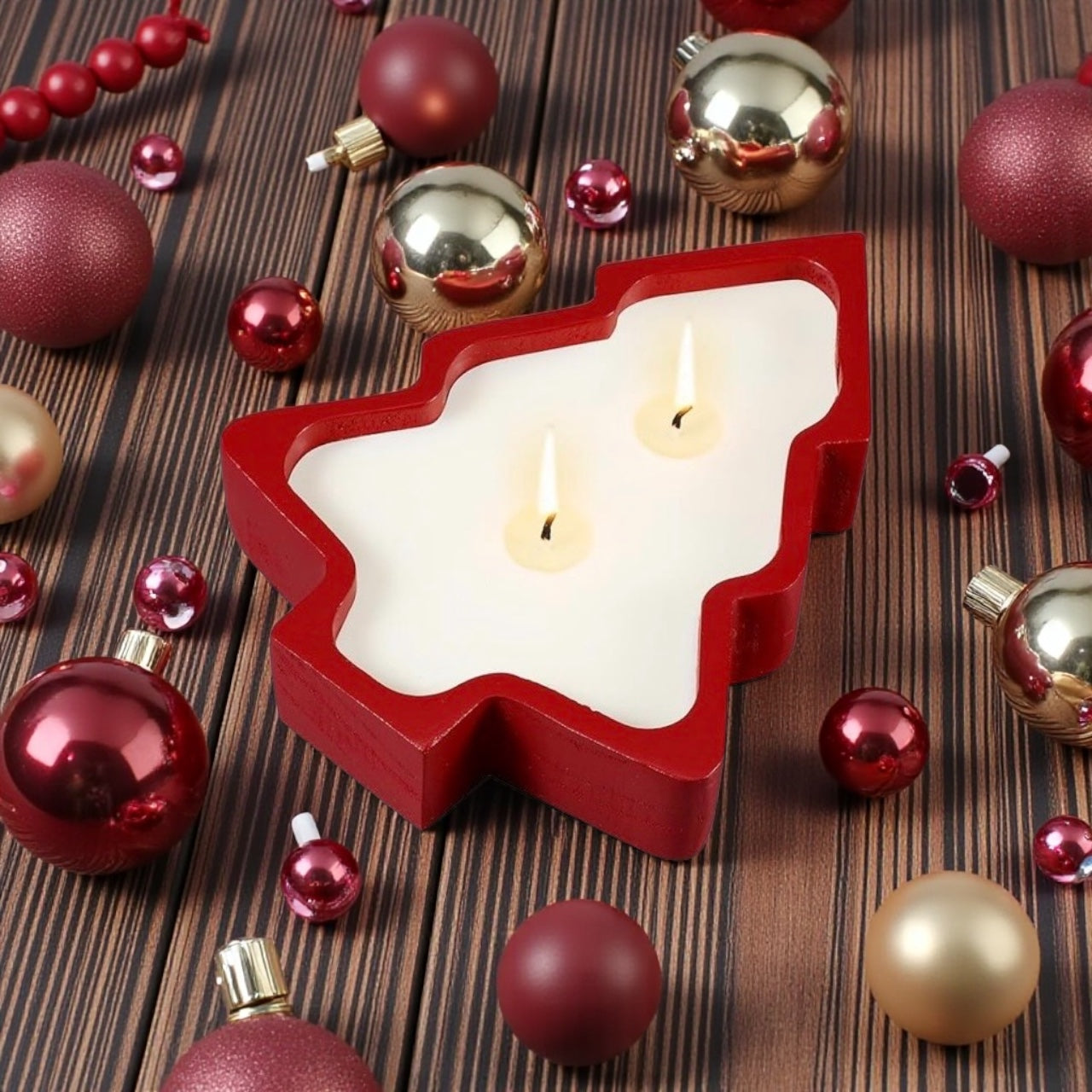 Christmas Wishes Tree Shaped Soy Candle