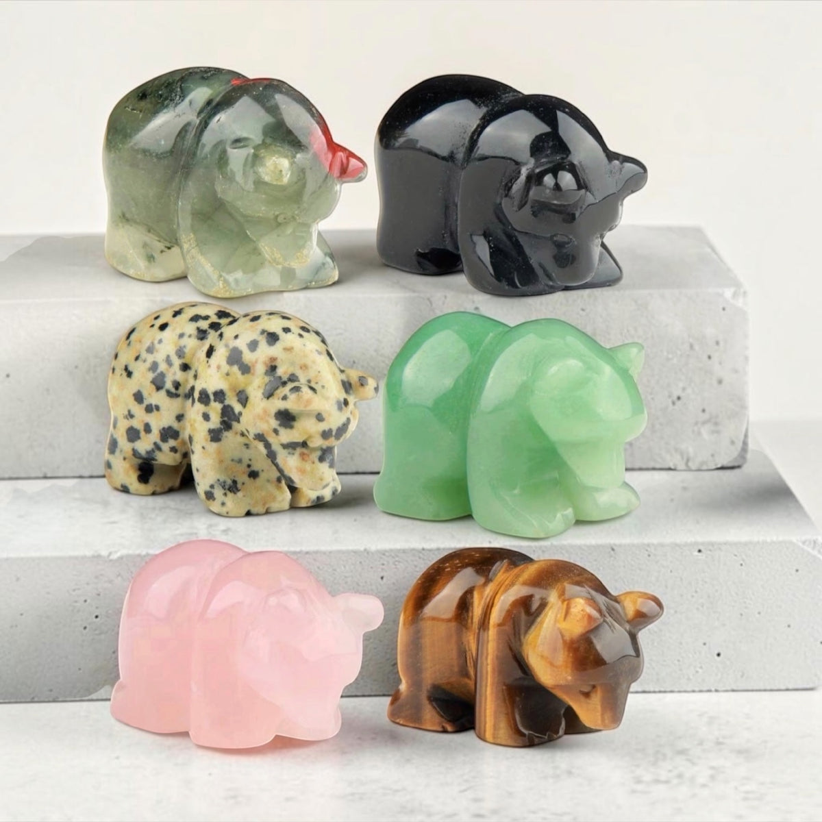Crystal Bear Figurines