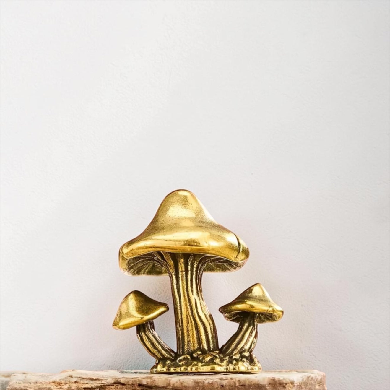 Brass Mini Mushrooms Collectible Figurine