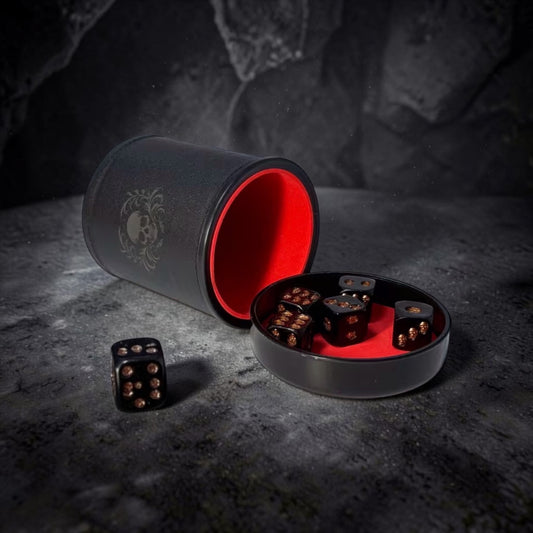 Skull Head Dice Cup Set - Pack with 5 Dice