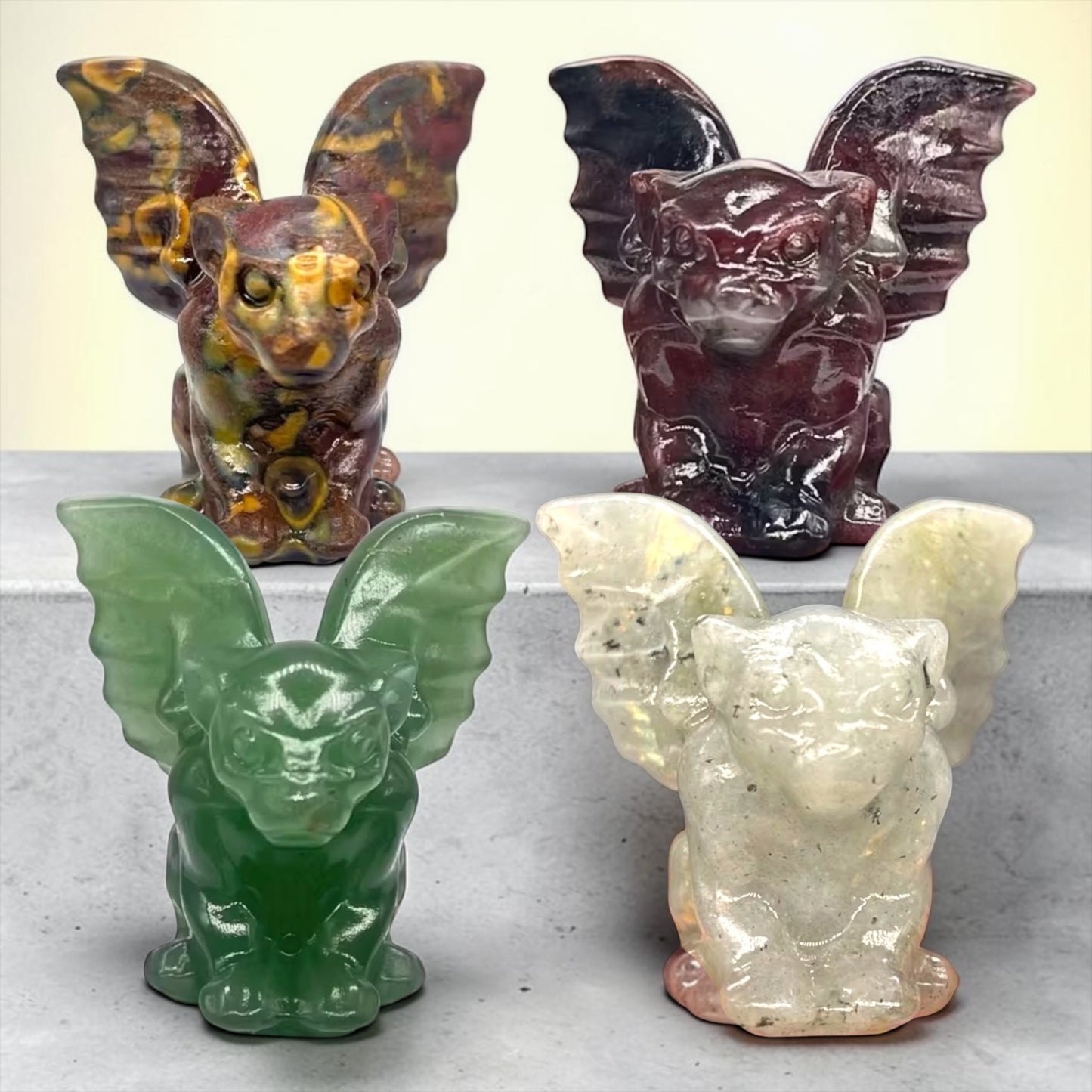 Crystal Gargoyle Figurines