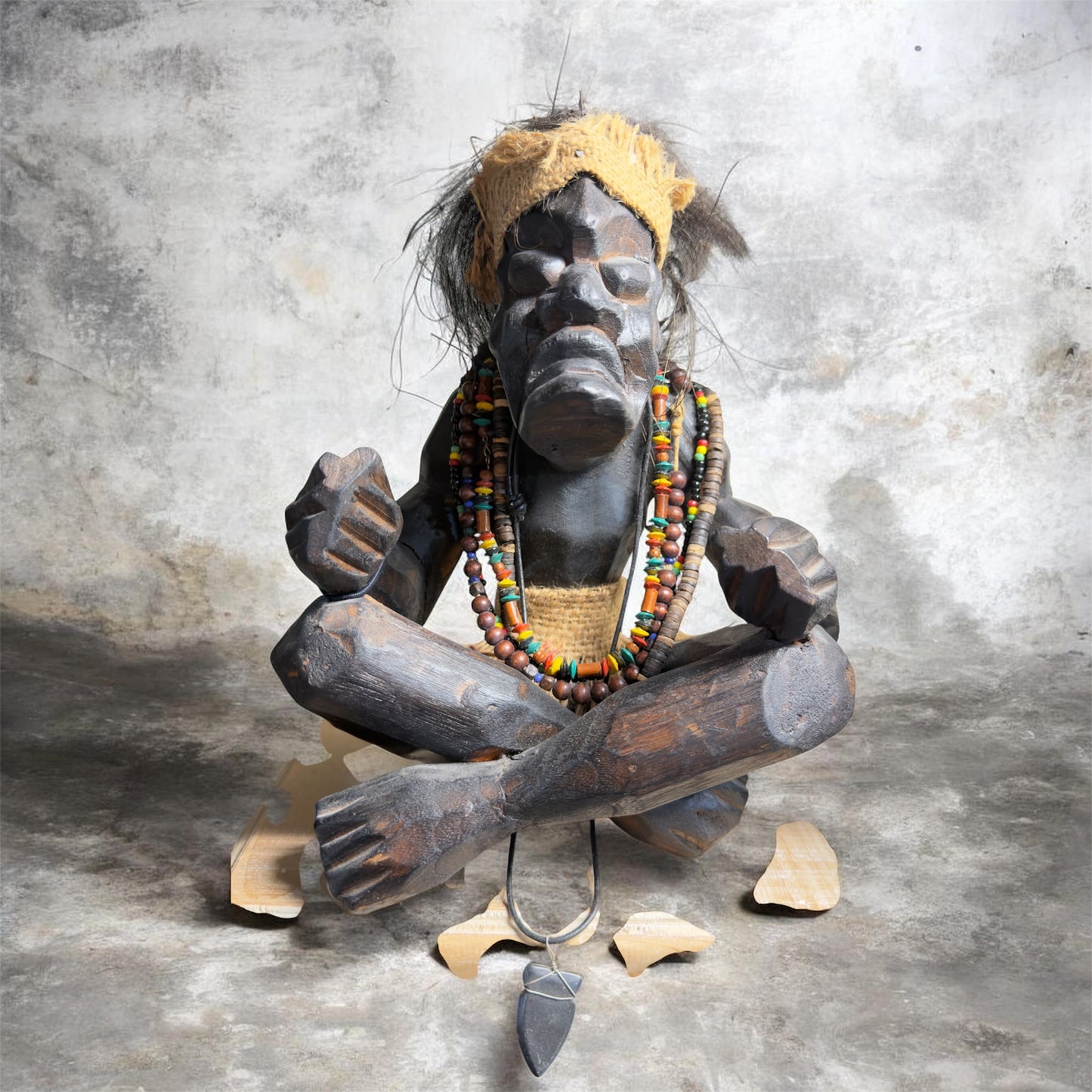 African Tribe Hand Carved Statue