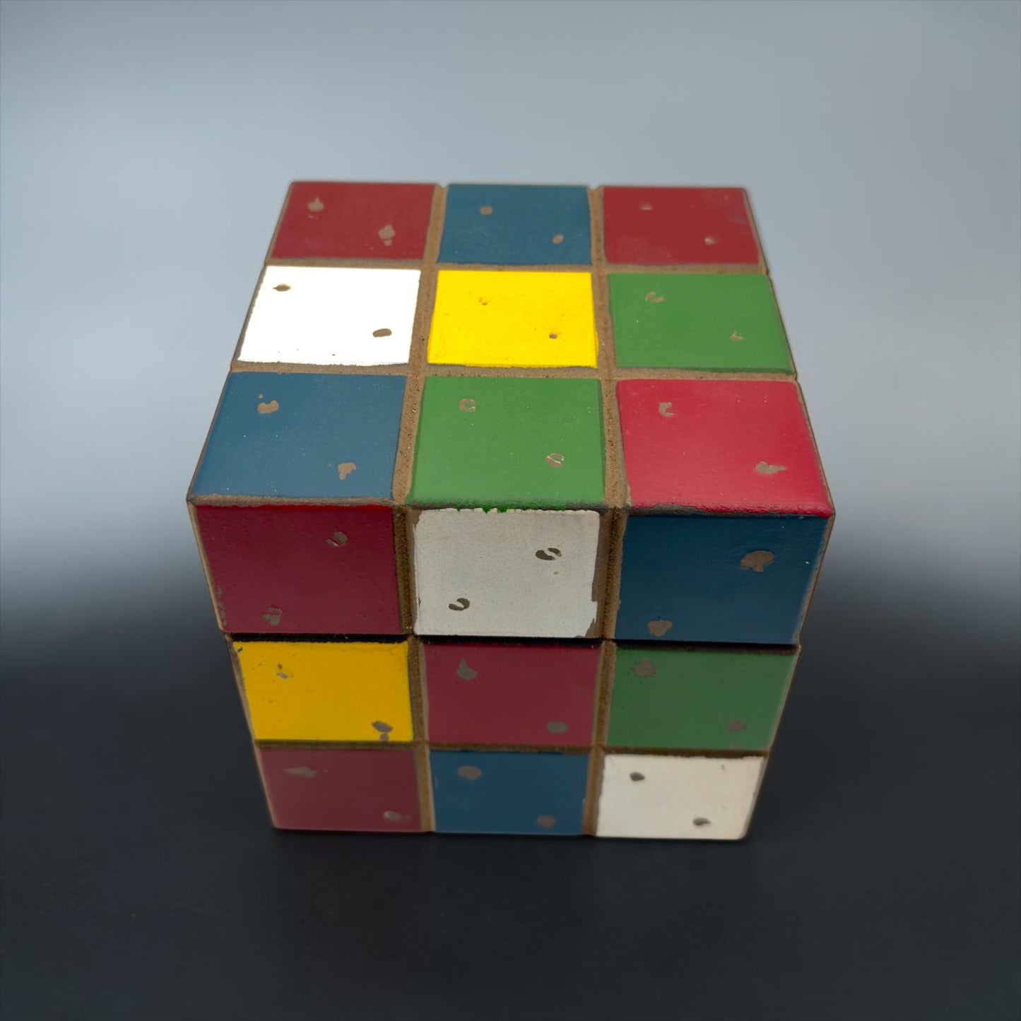 Retro Rubiks Cube Keepsake Box