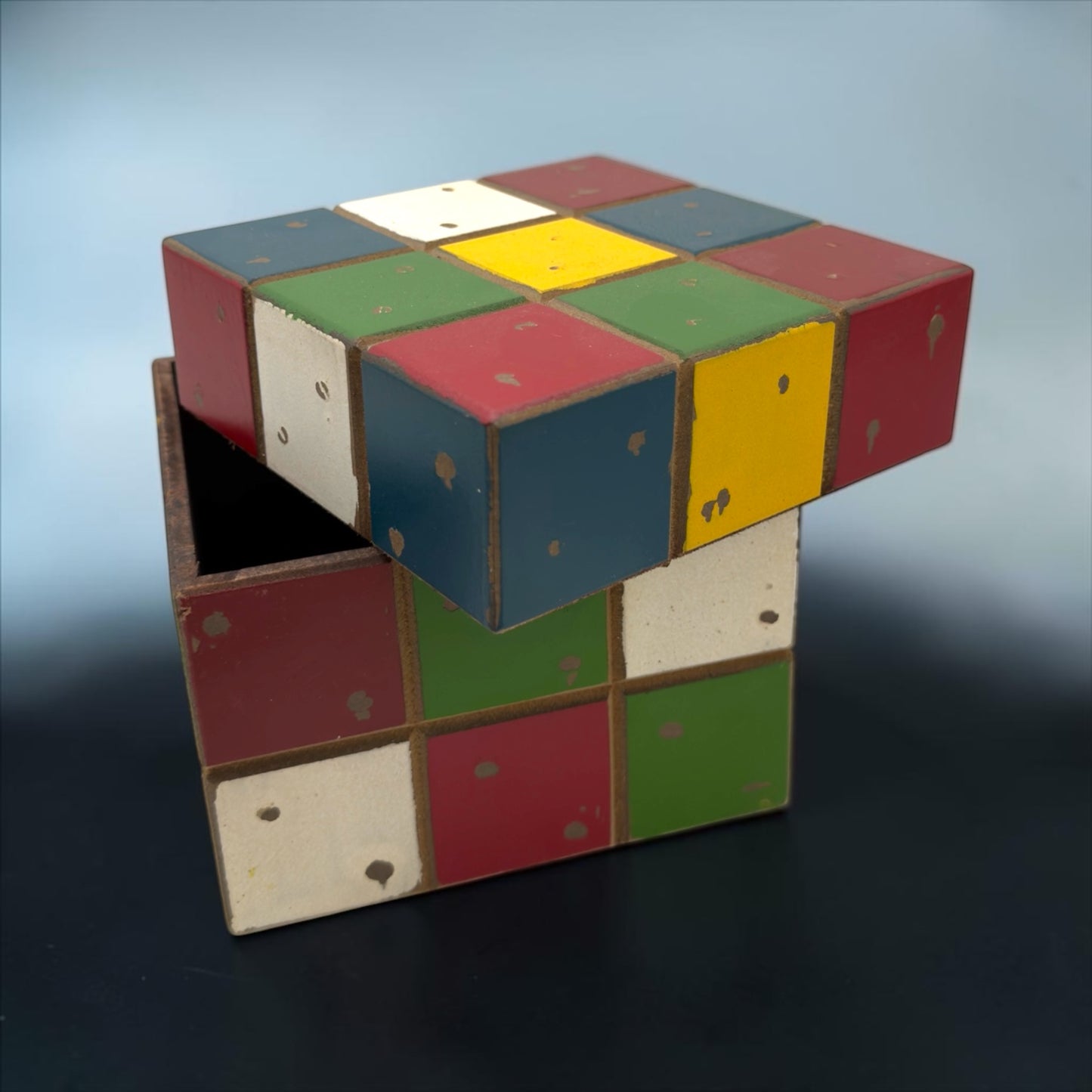 Retro Rubiks Cube Keepsake Box