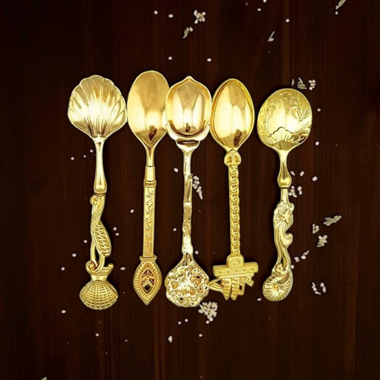 Antique Stylish Mini Spoon Set Of 5 - Tea Coffee or Dessert Spoons